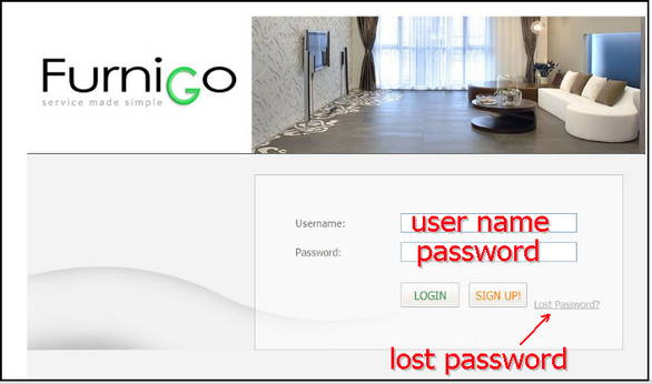 login page